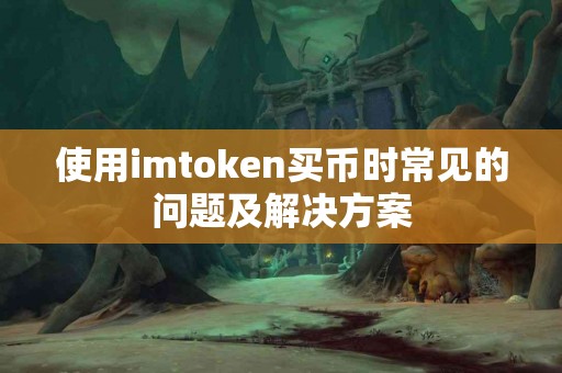 使用imtoken买币时常见的问题及解决方案