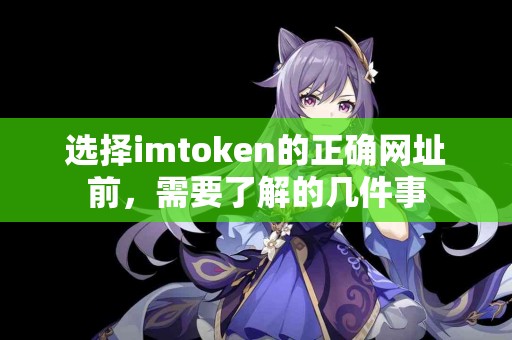 选择imtoken的正确网址前，需要了解的几件事