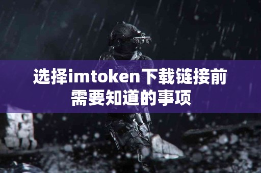选择imtoken下载链接前需要知道的事项